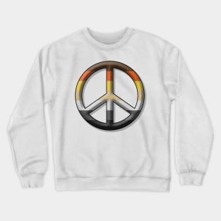 Peace Pride design in Gay Bear pride flag colors Crewneck Sweatshirt